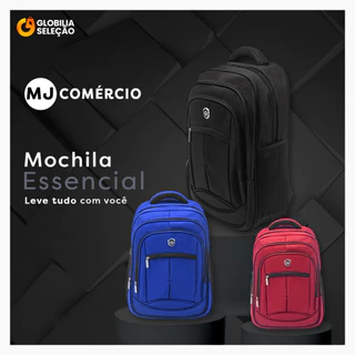 Mochila Notebook Escolar Executiva Masculina Feminina Bolsa Resistente MA0717-PL em Oferta na Shopee