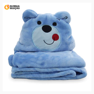 💓Toalha de Banho Bebê Felpuda Capuz Infantil Recém Nascido Com Orelhinha Menino e Menina 95 x 65cm em Oferta na Shopee