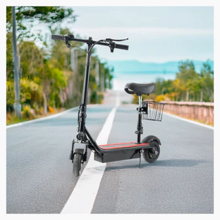 Bicicleta elétrica profissional deslocamento assento dobrável rodas de 10 polegadas e autonomia estendida 30 km KHZ100S em Oferta na Shopee