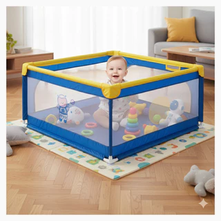 ✨【Novidades】Cercadinho Para Bebê cercado Infantil Chiqueirinho Criança Menino Menina Cercadinho com Grade 120 x 120cm em Oferta na Shopee