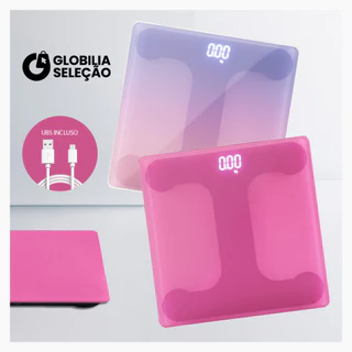 Balança de Peso Corporal Digital USB Balança Colorido de Banheiro de Banho com tela LED até 180KG com Pilha em Oferta na Shopee
