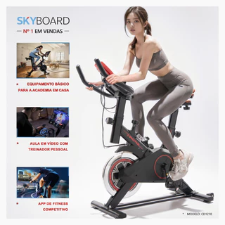 SKYBOARD bicicleta Bike Ergométrica Smart - Modelo Atualizado com Jogos por Movimento, Conexão Bluetooth e App Exclusivo em Oferta na Shopee