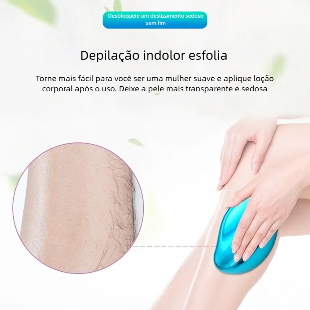 Imagem do produto Depilador Reutilizável de Cristal - Indolor, Seguro e Fácil de Limpar (Ferramenta de Beleza) 5