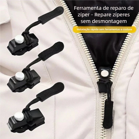 3/10pcs Zipper Reparo Instantâneo Destacável Reparador De Zíper Artefato De Removível