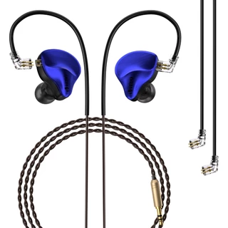 VEDO Fones De Ouvido Com Fio HiFi Monitor Intra-Auricular Com 2 Drivers 1BA+1DD Cabo removível de 2 pinos em Oferta na Shopee