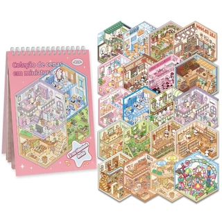 [Presente De Natal] Adesivo Cenário Criar Cenas 3D de Paisagismo Kawaii Fofo DIY Scrapbooking