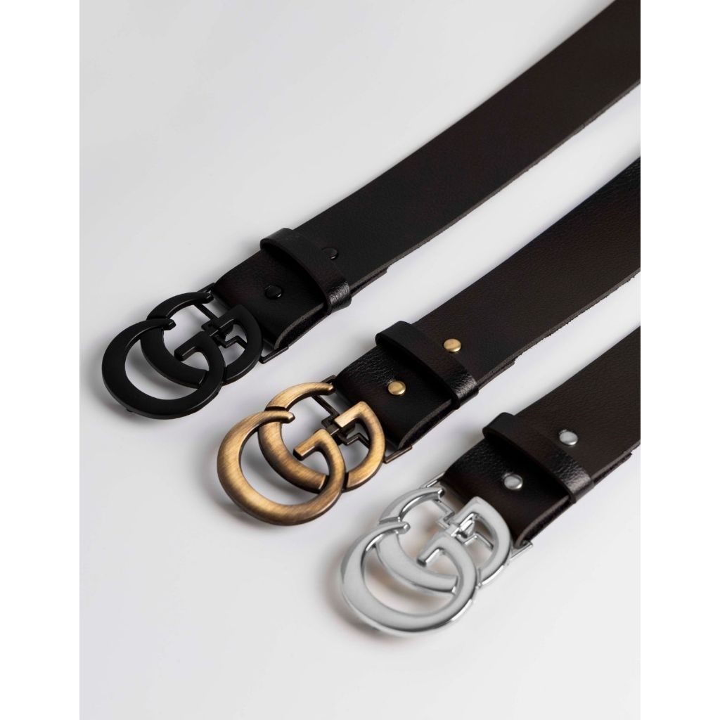 Kit 3 Cinto Feminino Casual Couro Ecologico Blogueira Luxo