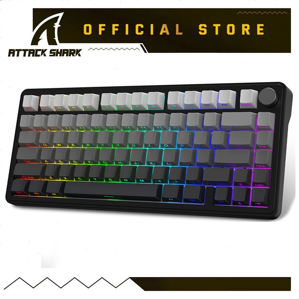 ATTACK SHARK X85 Wireless Mechanical Keyboard 75% Gasket-mounted Bluetooth 5.1/2.4G Wireless & Type-C Wired Mechanical