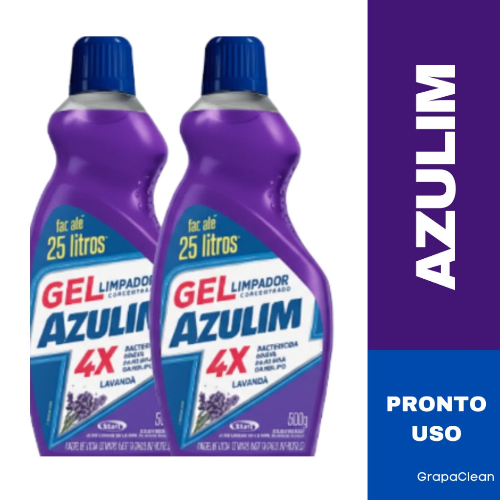Kit 2 Limpador Gel Azulim Lavanda Limpeza Pesada 500g | Shopee Brasil