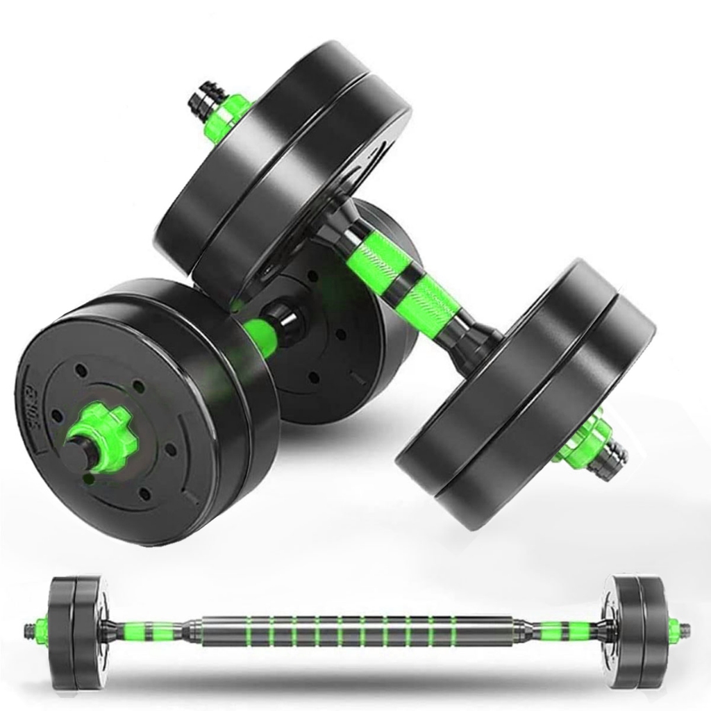 KIT HALTER AJUSTÁVEL 9KG CROSSFIT MUSCULAÇÃO VERDE | Shopee Brasil