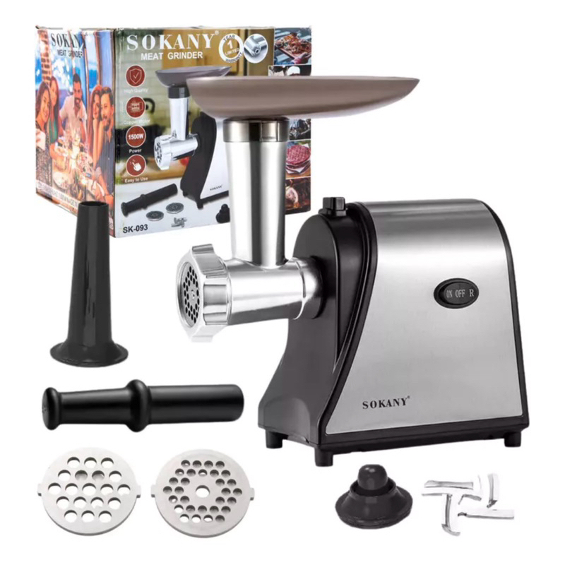 Máquina Moer Moedor De Carne Elétrico 500W-1500W Faz Linguiç