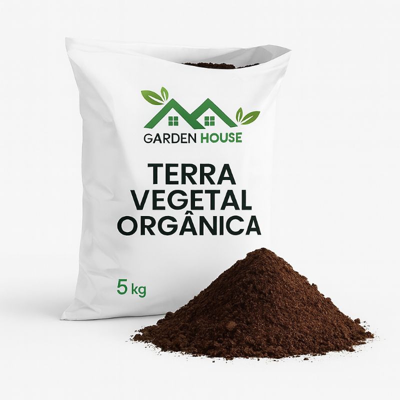 Terra Vegetal Adubada Orgânica Saco Até 10kg para Hortas, Jardim, Vasos ...