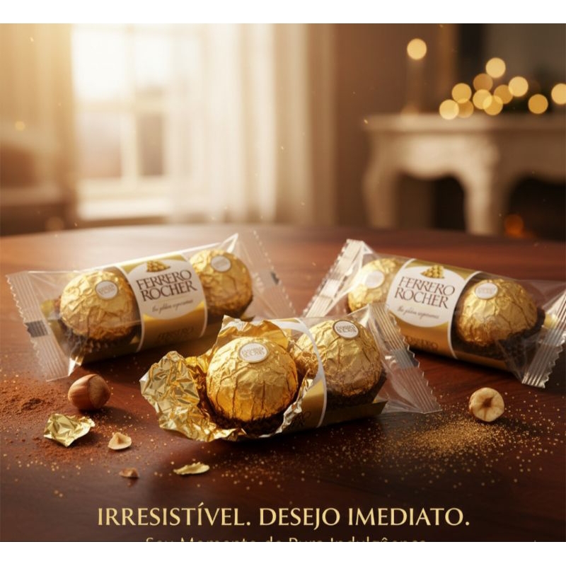 Bombom Chocolate Ferrero Rocher 9 Unidades | Shopee Brasil