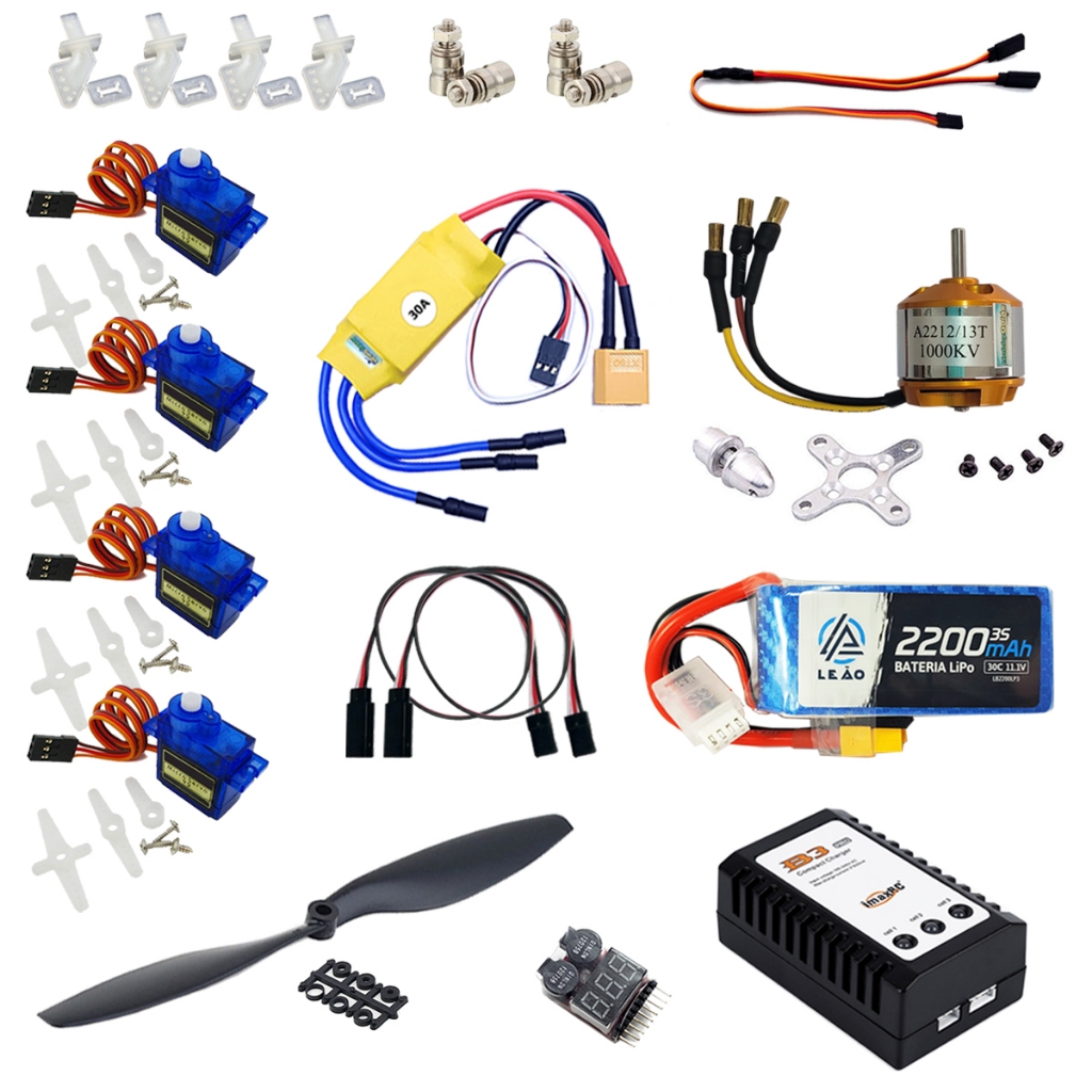 Kit Eletrônica Aeromodelo 100cm Motor A2212 + Carregador B3 p ...
