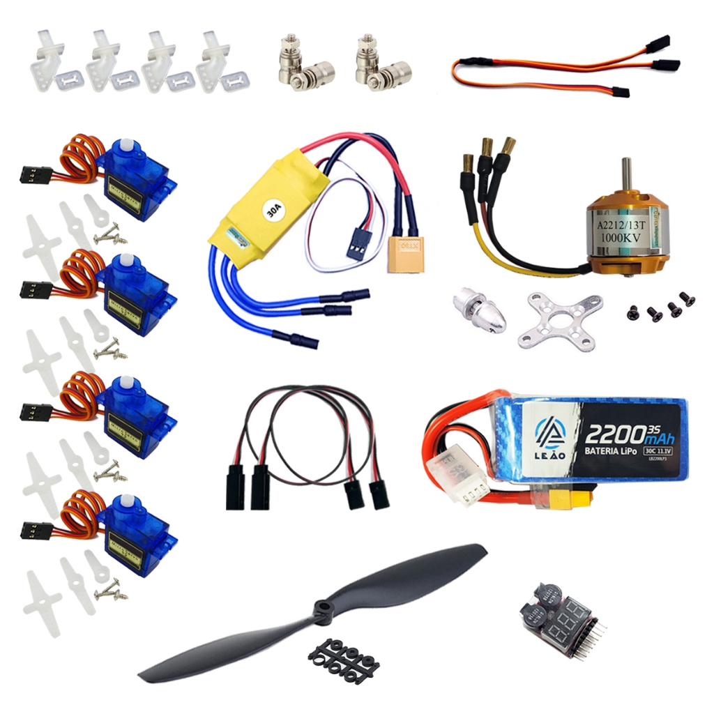 Kit Eletrônica P/ Aeromodelo 100cm Motor A2212 Empuxo 800g Telemaster ...