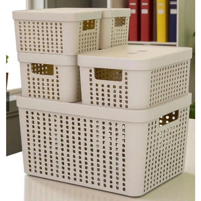 Kit Closet Premium Pinterest – 5 Caixas Organizadoras com Tampa
