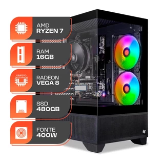 PC Gamer Forge, AMD Ryzen 7 5700G, 16GB DDR4, SSD 480GB, Fonte 400W 80 Plus em Oferta na Shopee