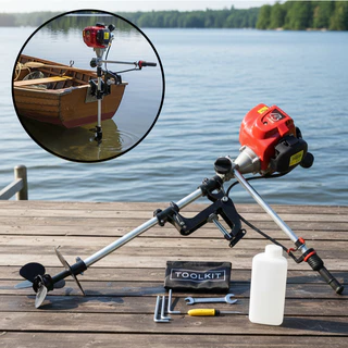 Motor 4 Tempos 75cc Pesca Caiaque Popa Para Barco Bote em Oferta na Shopee