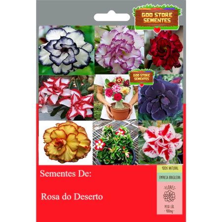 KIT 200 Tipos Rosa do Deserto Raras Triplas/ DobradAs Sementes sortidas