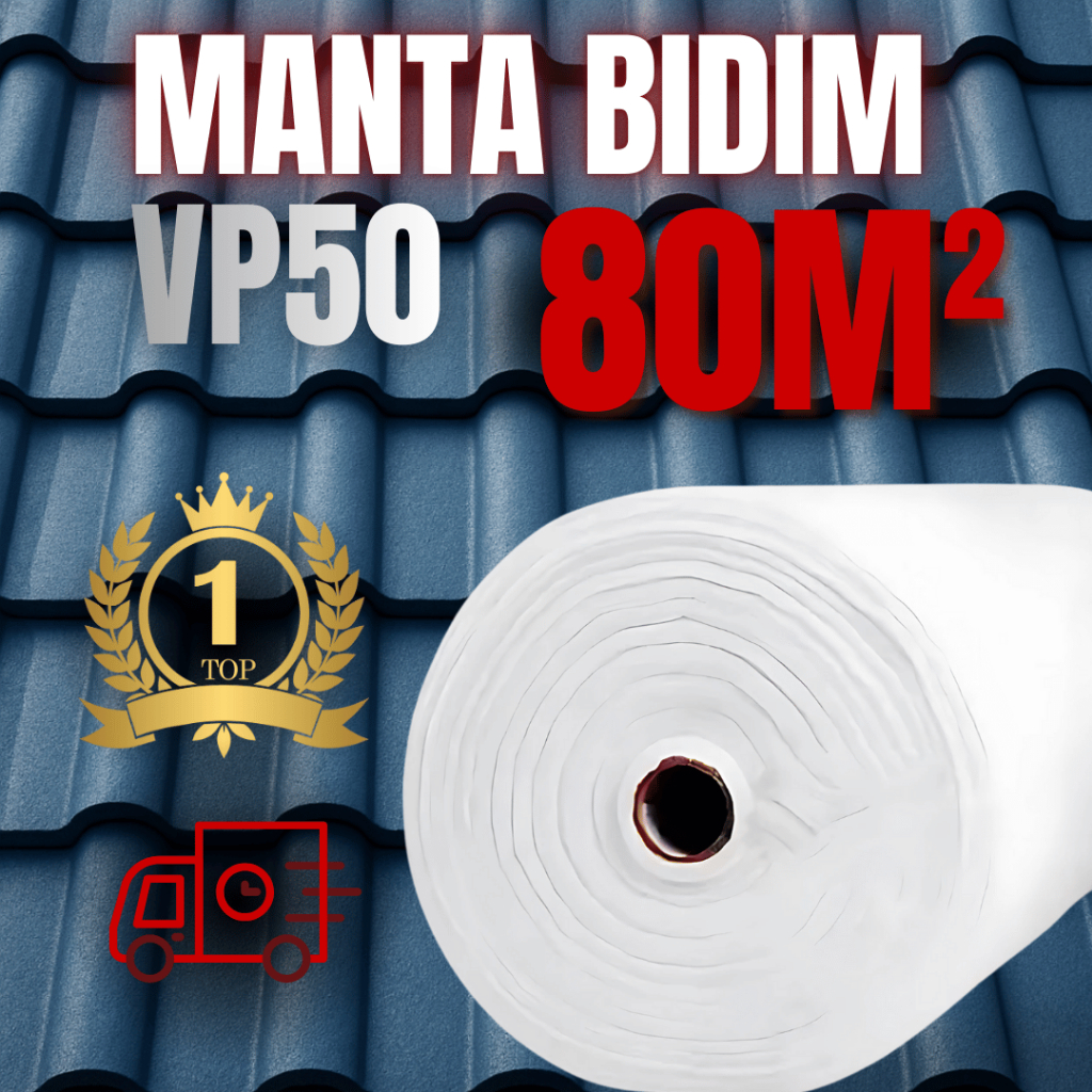 MANTA BIDIM 80M REFORÇO IMPERMEABILIZAÇÃO TELHADO LAJE USO COM MANTA ...