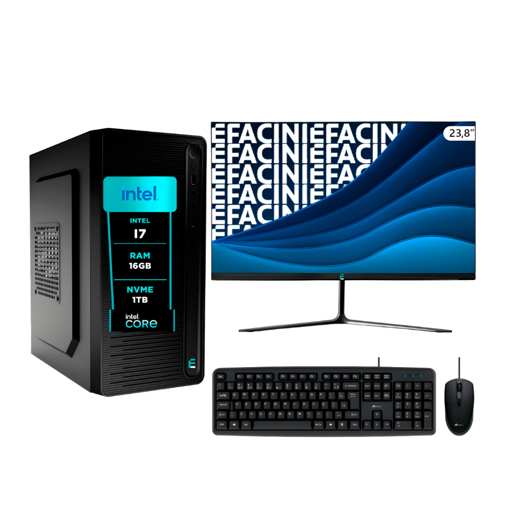 Computador Pc Completo Intel Core i7, 16GB, Windows 11 Pro