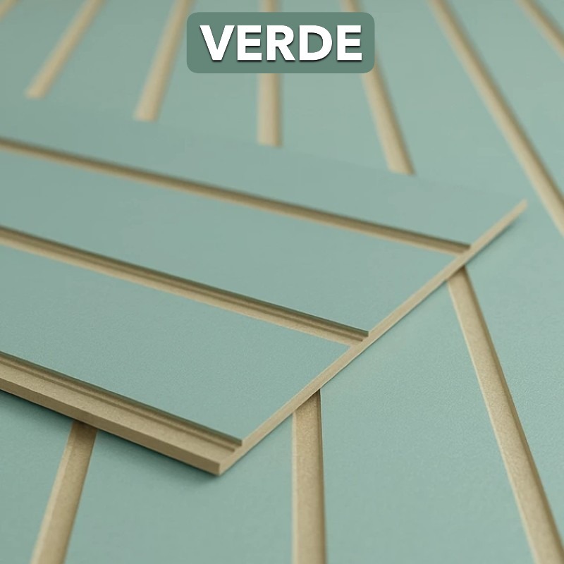 Kit 20 Ripado MDF Verde 45x11 Autocolante – Parede 3D Premium | Shopee ...