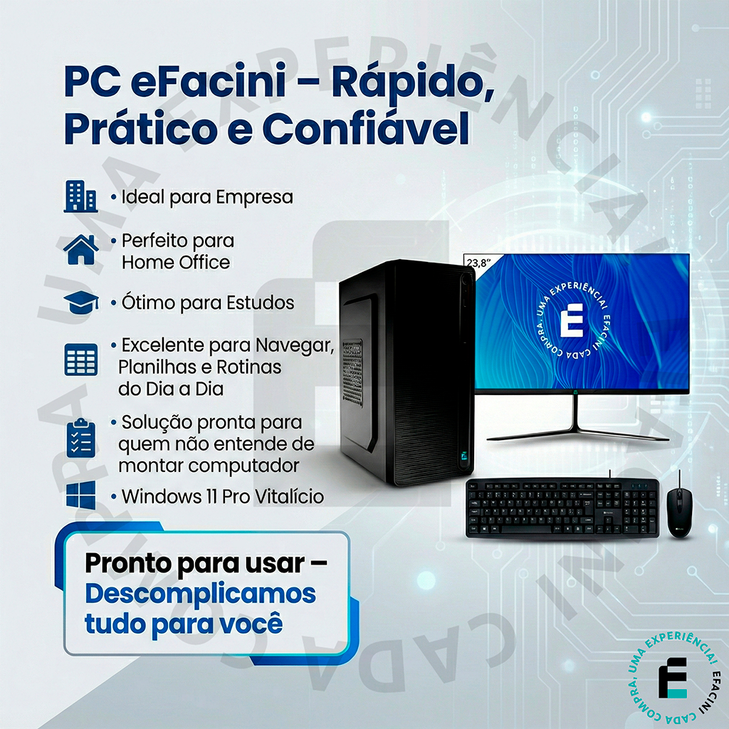 Computador Pc Completo Intel Core i7, 16GB, Windows 11 Pro