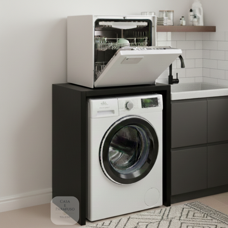 Bancada Balcão Para Embutir Lava E Seca Lavanderia -107