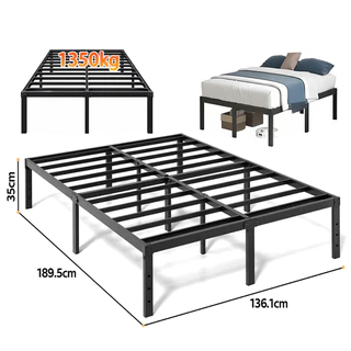 Cama de Casal Estrado de Metal Fácil De Instalar Dobrável Capacidade 1350KG Ripas de Aço Série Forte
