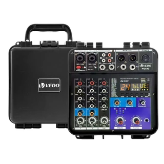 VEDO PGA42 Mesa De Som Amplificada Profissional 4 Canais com 24DSP/Bluetooth/EQ Phantom Power +48V 2x150W Bivolt em Oferta na Shopee
