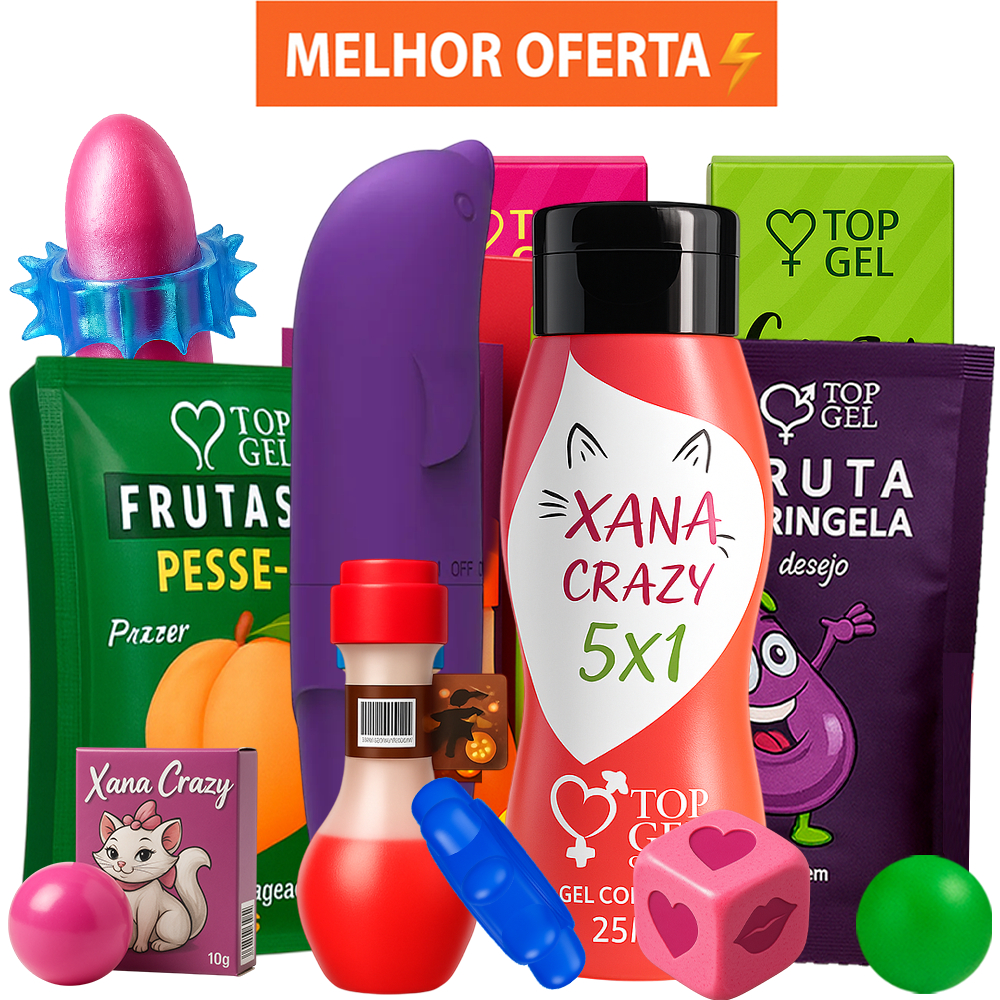 Kit Plus Sex Shop c/ Vibrador Feminino Produto Erótico Sexy Shop Gel ...