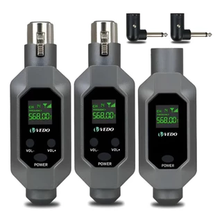 VEDO Conversor De Microfone Sem Fio Sistema Transmissor e Receptor de Microfone XLR Para Microfone Dinâmico em Oferta na Shopee