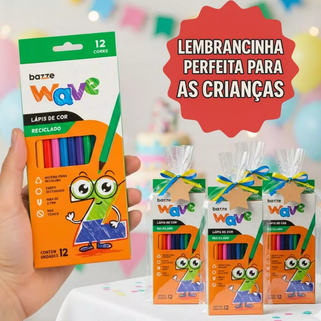Kit 30 Caixas De Lápis De Cor Grande 12 Cores 360 Unidades De Lápis Lembrancinha De Festa Escola Aniversário Atacado
