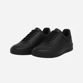 Tenis Force Air Masculino Academia Casual Caminhada Couro Branco Preto Leve Confortável Esportivo