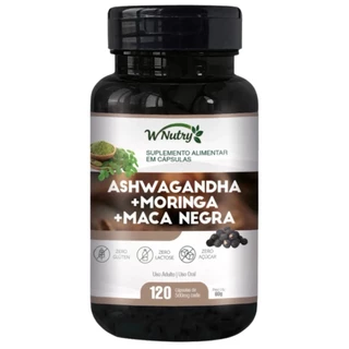 Ashwagandha + Moringa + Maca Negra – Equilíbrio, Energia e Bem-Estar Envio imediato