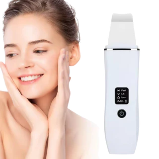 Espátula Peeling Ultrassônico Limpeza Facial Removedor de Cravos Poros Skincare Recarregável