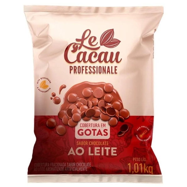 Cobertura Fracionada Gotas Ao Leite 1.01kg - Le Cacau