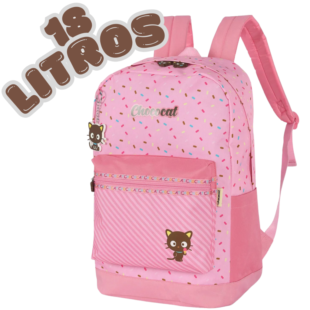Mochila Chococat Amigos da Hello Kitty Sanrio Oficial 18 Litros