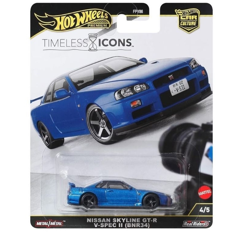 HW タイムレスアイコンズ チェイス 日産 スカイライン GT-RV-SPECⅡ Hot Wheels Premium - Nissan Skyline GT-R V-Spec II (BNR34) - HW