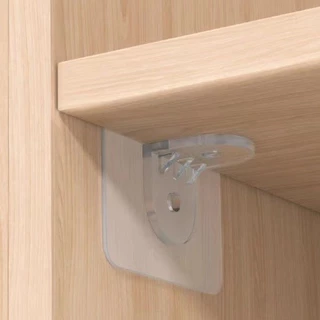 Kit peças Suporte Reforçado Adesivo Prateleira Transparente Mão Francesa Cantoneira em Oferta na Shopee