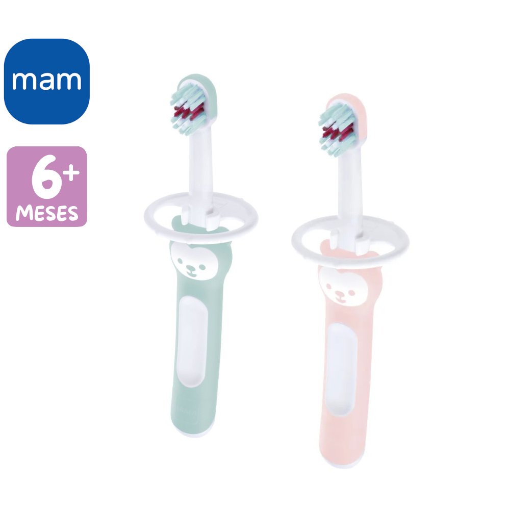 Escova de Dente Infantil MAM Baby's Brush - 6+ meses | Shopee Brasil