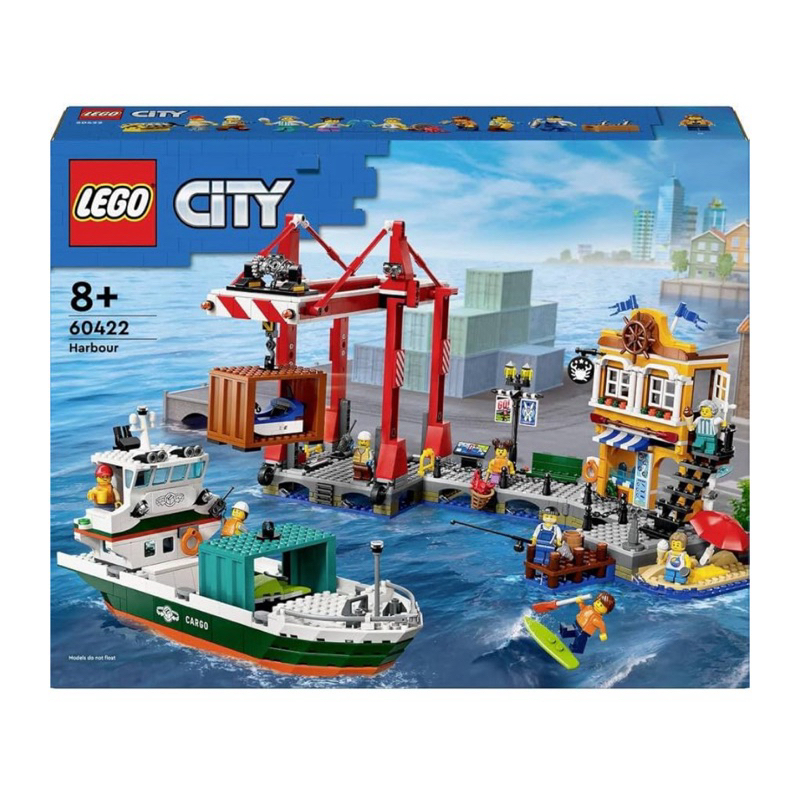 LEGO City 60422 – Porto à Beira-mar com Navio de Carga – 1.226