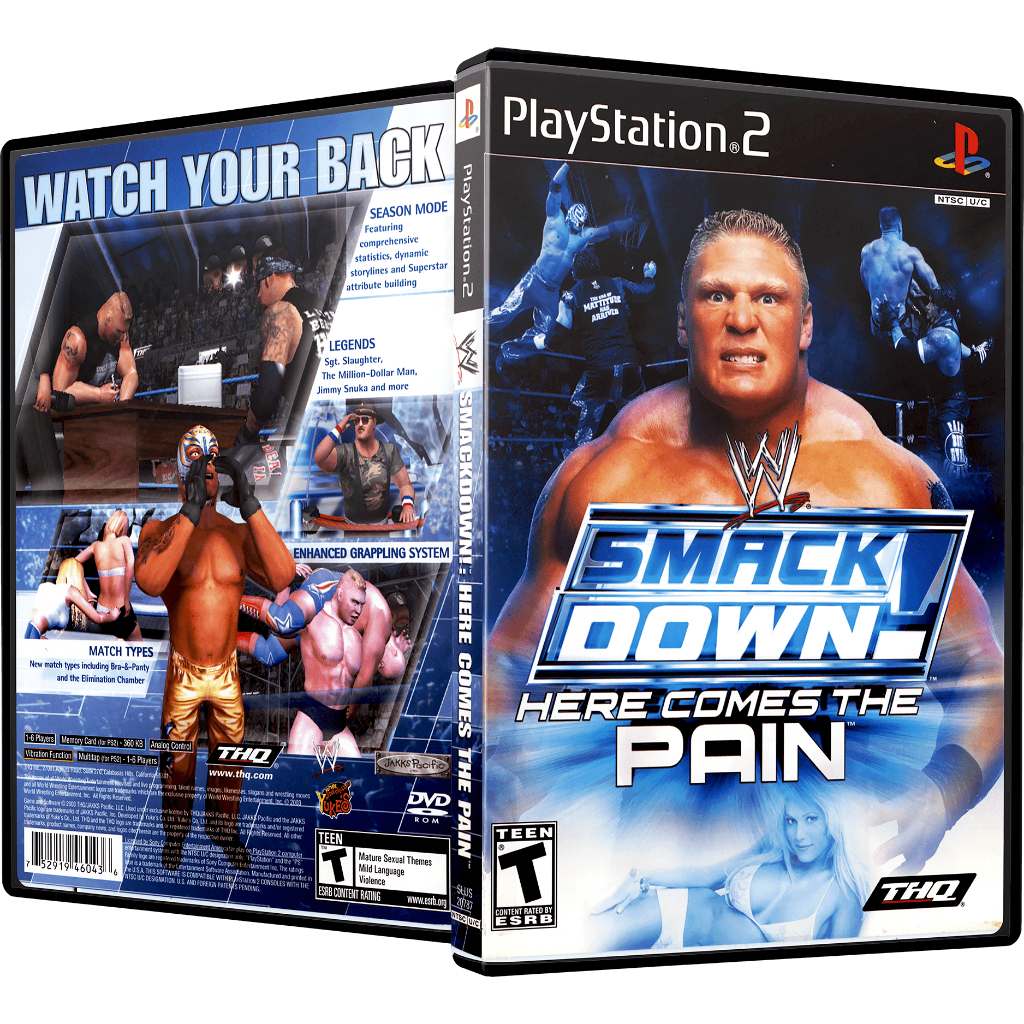 wwe-smackdown-here-comes-the-pain-ps2-m-dia-f-sica-com-encarte-box