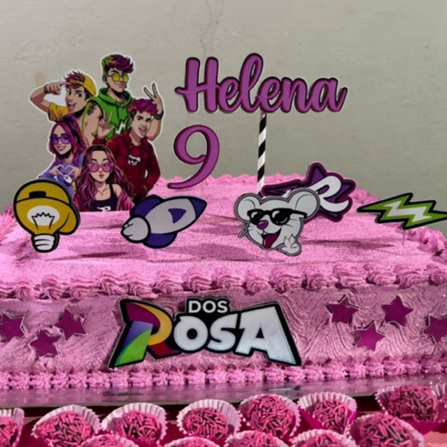Topper de Bolo Emilly Vick Dos Rosa /Turma dos Rosas/Topo de bolo ...