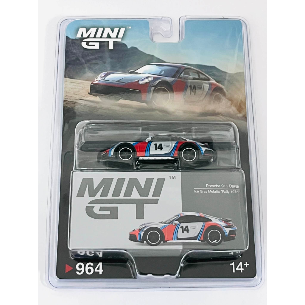 Mini GT - Porsche 911 Dakar Ice Gray Metallic Rally 1978 - Numero