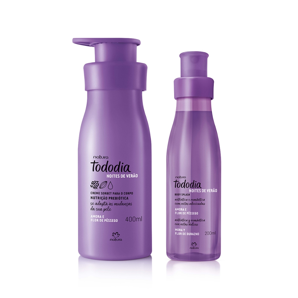 Kit Tododia Amora e Flor de Pêssego (2 produtos) - Body Splash 200ml ...