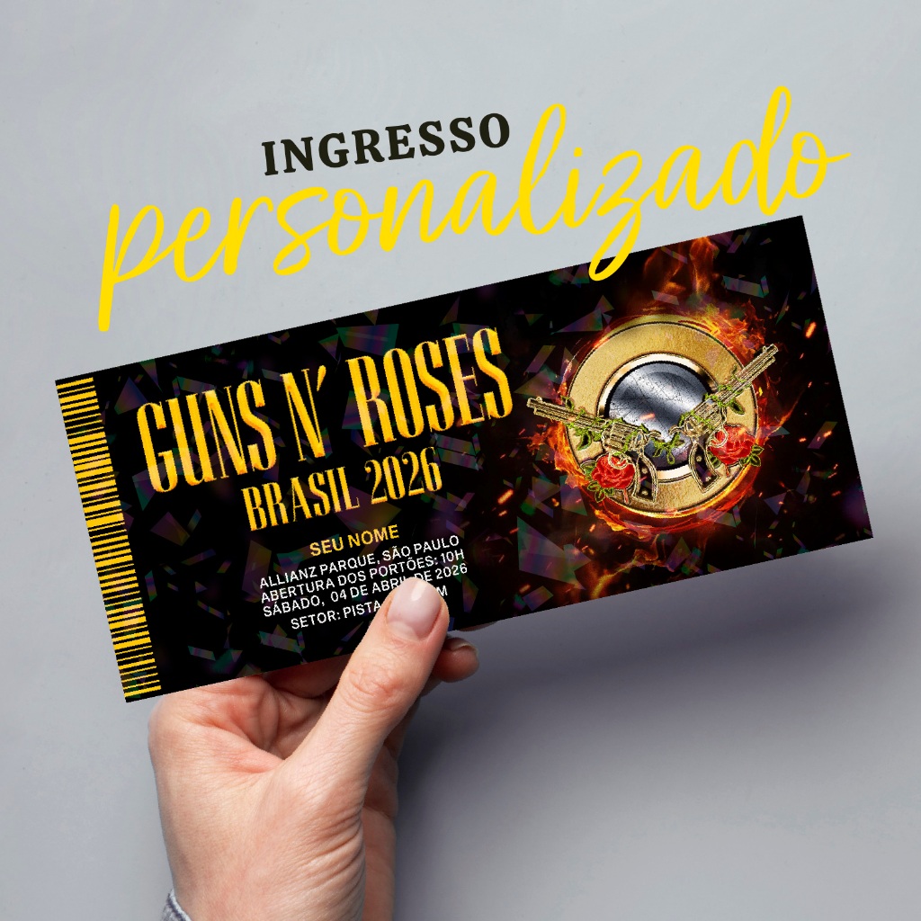 Item colecionável personalizado - Guns N' Roses 2026 Tour | Shopee