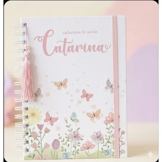Caderneta de vacinação personalizada Borboletas Atualizada/Cartão de vacina (saúde) meninas