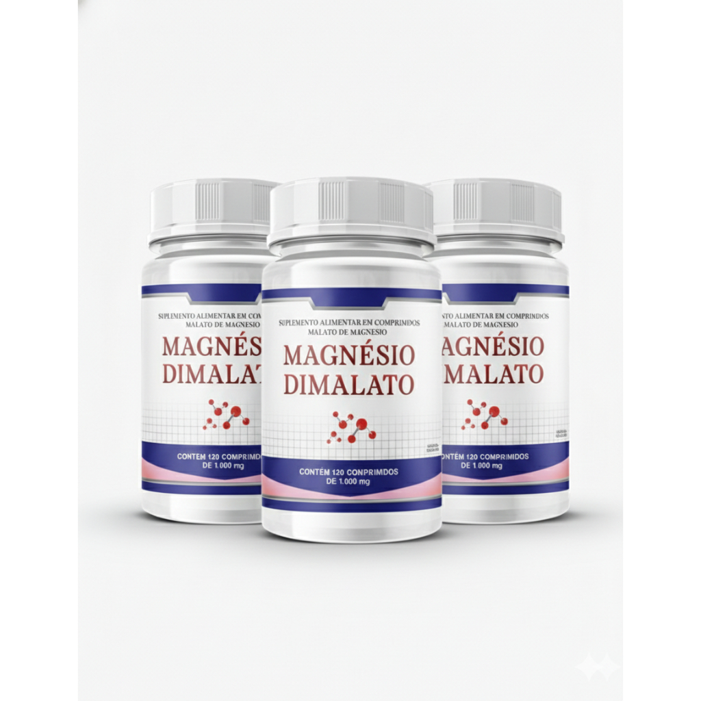 Magnésio Dimalato 120 Cápsulas - Essencial para Musculos, Ossos ...