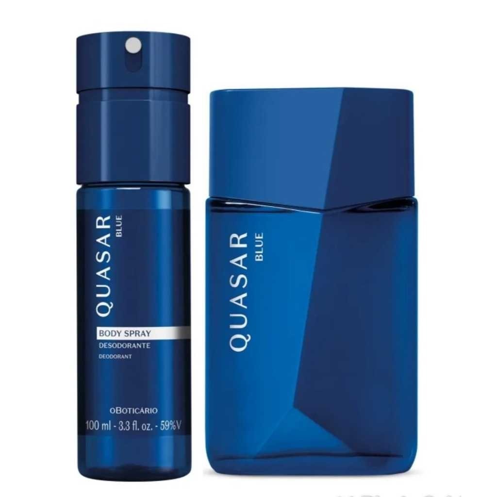 Combo Quasar Blue Desodorante Colônia 100ml + Body Spray Quasar Blue ...